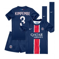 Paris Saint-Germain Presnel Kimpembe #3 Hjemmedraktsett Barn 2024-25 Kortermet (+ korte bukser)